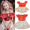 Vestidos de menina 0-5 anos Meninas Meninas Rompers de verão infantil de manga curta de luva floral com traje de traje de traje de traje de traje para