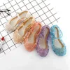 Sandals Pudcoco Baby Girls Sandalen Kinderzomer Crystal Sandals bevroren prinses Jelly Hogl240429