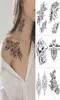 Wodoodporna tymczasowa naklejka na tatuaż czarny seksowny kwiat wąż mandala tatoo tatoo henna body Art przeniesienia fałszywa tatua