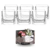 Vaser ljus bröllopsdekorationer blomma hållare - kristall klar kvadratvas för hemmakontor cachepot blommor dekoration bord