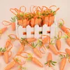 Flores decorativas 10pcs mini cenouras cenouras artificiais cenoura pendurada pendentes em casa decoração suprimentos infantis brinquedos presentes