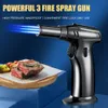 Custom Wholesale Cigar Kitchen Culinary Portable Without Gas Refillable Bbq Gun Torch Lighter Windproof Jet Flame Butane Without Gas Lighter