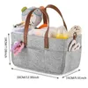 Bebek Bags bebek keçe depolama kreş organizatör sepet bebek bebek bezi çanta ile cadddy değiştiren bez çocuk depolama taşıyıcı büyük cep d240429