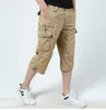 Herren -Shorts Herren Sommer lange Länge Fracht lässige Baumwolle Multi -Taschen -Reithosen geschnittene Hosen Militär Tarnung 5xl