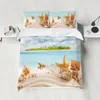 Bedding Sets Beaches In Hawaii 3D Printed Milk Velvet Set Duvet Covers & Pillow Cases Comforter Quilt Cover (US/EU/AU Sizes)