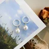 ASHIQI Naturalne kolczyki z perłami słodkowodnymi 925 Srebrna moda biżuteria moda dla dziewcząt Prezent 240418