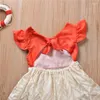 Vestidos de menina 0-5 anos Meninas Meninas Rompers de verão infantil de manga curta de luva floral com traje de traje de traje de traje de traje para