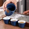 Juegos de té té creativos de viaje portátil 1 tetera 3 tazas bolsas de té gaiwán teeware teware cerámica y cerámica de olla china