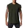 Tampo masculino Tops de grandes dimensões Sports Sports Sportes Sem mangas Camisas de verão Corte de roupas de ginástica Bodybuilding Undershirt Fitness Tanktops