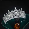 Tiaras coréen Elegant Silver Color Crystal Tiara Crown For Women Girls Wedding Luxury New Bridal Queen Hair Dress ACCESSOIRES