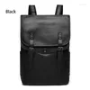 Backpack 15.6 Inch Laptop Bag For Men Multifunctional Vintage Waterproof Luxury School Bags Leather Backpacks Travel Retro