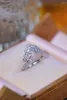 Cluster Rings KUGG 18K White Gold Vintage V-Shape Crown Design 0.40 Real Natural Diamond Engagement Ring For Women Wedding Jewelry
