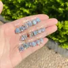 Biżuteria mody Tester Diamentowy Radiant Cut Szmaragd Cut 925 Srebrny Silver Morsanite Colding