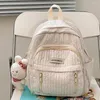 Backpack Students Bag Solid Color Nylon Multi tasca Piega Leisure giornaliera regolabile resistente ai graffi