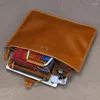 Brieftaschen Vintage -Stil Handtaschen für Männer 2024 Designer Luxus schlank