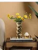 Vases Creative Cerramic Vase Wave Modèle Golden Silver Wedding Flower Flower Areint Hydroponics Accessoires Home Decoration