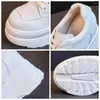 Lässige Schuhe Krasovki 11,5 cm natürliche echte Lederplattform Keil versteckte Ferse Frauen Frühling Herbst Chunky Sneakers High Heels