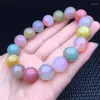 Bracelets de liaison 12 mm colorés naturels Yanyuan Agate Bracelet Femmes Stud Candy Candy Crystal Crystal Guérisse 1pcs