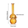 電気めっきデュアルカラーオプションの肥厚した熱耐性ガラス、フクロウの形をした水ギセル、花瓶、ガラスアートワーク8.6インチ