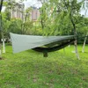 Hammock portátil de acampamento de nylon líquido com mosquito com chuva impermeável Tarpo de dossel para a cama ao ar livre dormindo 240417