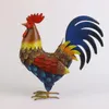 Tuindecoraties Metaal pluimvee Rooster Model Sculptuur Europese creatieve huizendecoratie Ornamenten Patio achtertuin Lawn Large Iron Art