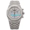 Luxury Watches APS Factory Audemar Pigue Royal Oak Watch 39mm Diamond Faced Oarked Dial in Platinum STMW