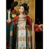 Roupas étnicas Red Bordado Hanfu Tradicional estilo chinês verão Verde camisa de manga grande diariamente Play Performance feminino