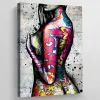 Street Art Female Body Wall Art Art Graffiti Luxury Tela Painting Poster per donna Tattoo e Stampe Immagini per l'arredamento della casa senza cornice