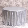 Tafelkleed A244 Round Dining Ins Style TableCloth Polyester All-Over Bordidered Gold-pailletten