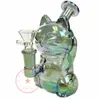 Più recenti mini colorati colorati in vetro giaccino bong shisha fumatori tubi con tubo con tubi gorgogliali filtro Herb tabacco piattano per olio di tabacco ciotola portatili portagon