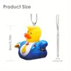 Trump Ducks Pendant Ornement Car Rehrower Merror Chain Chain Car Decoration 2D Plat acrylique Trump Pendentif