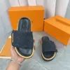 Piscine en jean de qualité supérieure glissement de diapositive femme pantoufles brunes fleur d'été SUMBRE SANDALE SANDALE MENSE VOYAGE CONCUTÉES Chaussures de luxe Loafer Designer Sliders Sandals Beach Mule