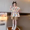 Clothing Sets Girls Summer Set Little Spring And Autumn Season Doll Shirt Short Sleeves Fashionable Casual Shorts