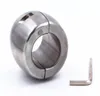 Barelle a sfere a sospensione in metallo testicolo testicolo di limitazione del pene anello di blocco del cazzo 3 dimensioni per scelta3669218