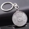 Kechechains Couleur argentée 50 ans Super perpétuel chaînes de cale de calendrier Anneaux Astrologie Sac de voiture Pendentif portefeuille Bijoux cadeau