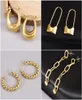 Projektant biżuterii Tytanium Uch Ear Huggie 18K Gold Glosle Błyszczące niefadowatą kolczyki Women039s Anti Allergy Kolczyki Punk E7881011