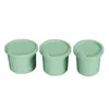 Stampi da forno 3pcs vassoio di ghiaccio silicone cilindri cavi cubi di cubetti con coperchio per cocktail maker impilabili da 30/40 oz whisky