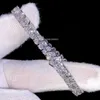 Brilliant Diamond Moissanite Bracelet Sterling 925 Silver Tester Pass Classic Oval Cut incolore Bracelet Moisanite Moisanite