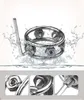 Stainless Steel Cock Ring Penis Ring with 4 Spikes Metal Glans Ring Screw Chastity Device Harder Stronger Erection Delay Enhancing Loop Ring SM Sex Toy for Men