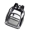 Rucksack transparente Schulbeutel großer Kapazität Schulterhandtaschen schwarz