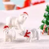 Dekoratif figürinler 10pcs hayvan minyatür Noel kutup ayısı bahçe mikro kar peyzaj diy aksesuarları kawaii dekor