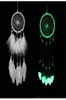 India Fluorescentie Dreamcatcher met veren Noctilucous windgong hangende hanger droomvanger mode bruiloft Kerstmis GI5637614