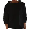 Hoodies voor dames los fit sweatshirt Stijlvolle lente herfst met een half hoge kraag lange mouw T -shirt casual voor een