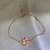 Luxury Dr Family Compass Bransoletka Wysokiej jakości luksusowa biżuteria dla kobiet prezenty rocznicowe różowe złoto wykwintna 925sterlinga srebrna bransoletka biżuterii