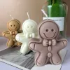 CANDOLE Gingerbread Man Stampo in silicone Nuovo Gingerbread Sugar Cake Candele fai -da -Te Prodotti per il Festival Mormo Regali di Natale Decorazioni di Natale