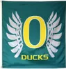 Oregon Ducks Wings Flagge Grün 3x5ft 150 x 90 cm Druck 100D Polyester Indoor Outdoor Dekoration Flagge mit Messing -Teilen 9703559