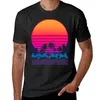 Męskie topy czołgowe 80S Vaporwave retro palmy o zachodzie słońca T-shirt chłopcy białe koszulki vintage koszulka graficzna zwykli mężczyźni