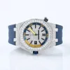 2024 High en Moissanite Diamond Silicone Band Hip Hop VVS Iced Out Custom Watch for Men Cadeau