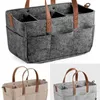 Sac à couches F0BK Baby Felt Storage Nursery Organizer Basker Sac à couches pour nourrissons avec poignée Caddy Changement de couches