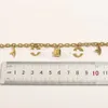 Brand de luxo popular Four Leaf Grass Chain Bracelets Design de moda 18K Bracelete de ouro sênior Antecedentes amantes Mulheres adoram aço inoxidável